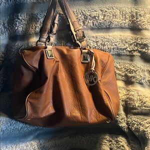 Michael Kors Tan Leather Satchel